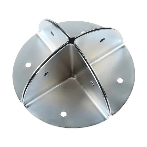 Tough As Nails 4 Piece Metal Luggage Corner Protectors Using 38mm Aluminum Edge Guards and scalloped design corner bracket.