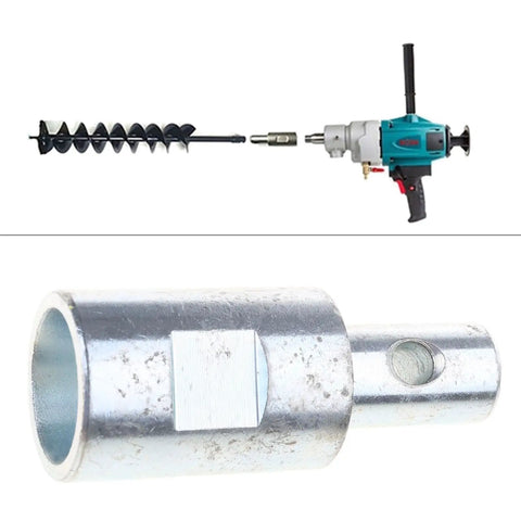 Earth Auger Drill Bit Adapter For Water Borer Heavy Duty Workhorse Arbor Connector and Head Bits Steel Drill Attachment
