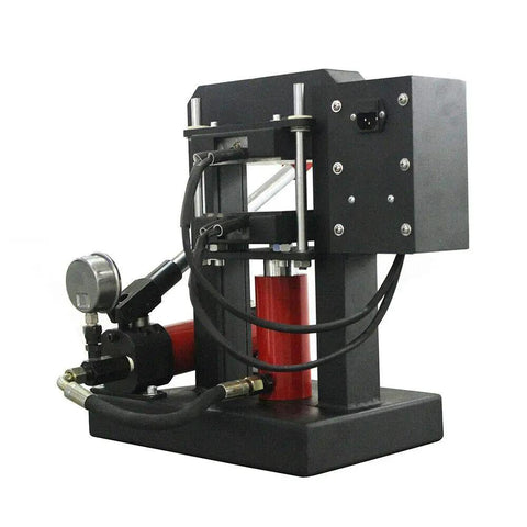 Heavy Duty 14000 PSI Hydraulic Heat Press Machine 110V With 5x5 Inch Swing Arm Digital LCD Display Timer And Temperature Controller Dual Insulated Aluminum Heating Plates For Even Heat Built Tough For T Shirts Hats And Small Crafts, side view