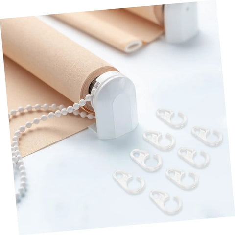40 Pack Plastic Curtain Hooks For Doors And Curtain Rods With Silent Glide No Fuss Easy Hanging visible beside beige curtain