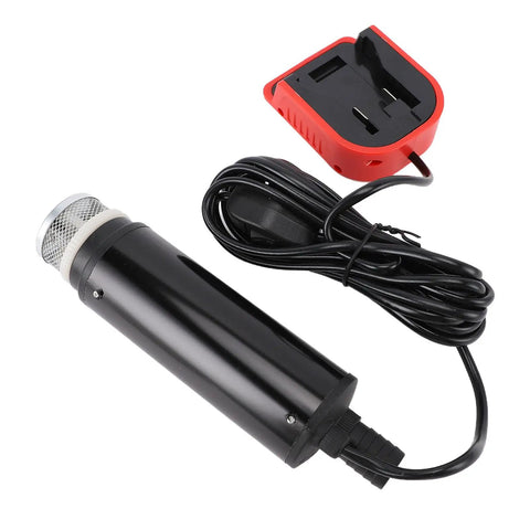 Jiawu Electric Sewage Pump for Pool Garden Well, submersible pump with black housing and power adapter.