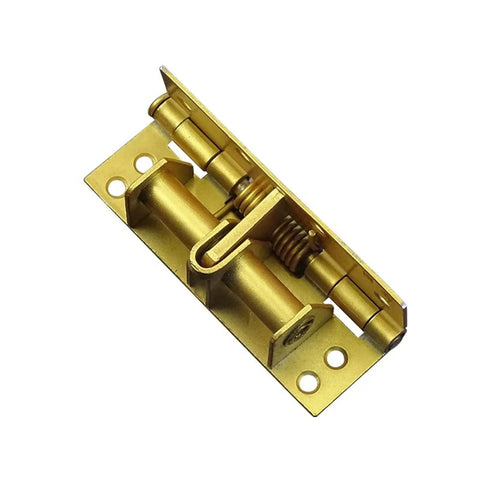Two Pack Hidden Door Hinges With Spring Self Closing And Silent Hydraulic Buffer For Cabinets And Windows shown in gold