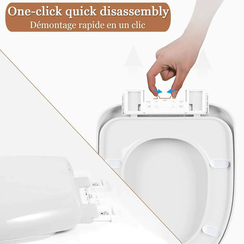 One-click quick disassembly of Upgrade Your Bathroom With This Top Notch Quick Release Soft Close Toilet Seat.