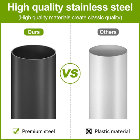 Comparison of high quality stainless steel versus plastic material for Secure Your Joint With This Badass Adjustable Sliding Glass Door Security Bar.