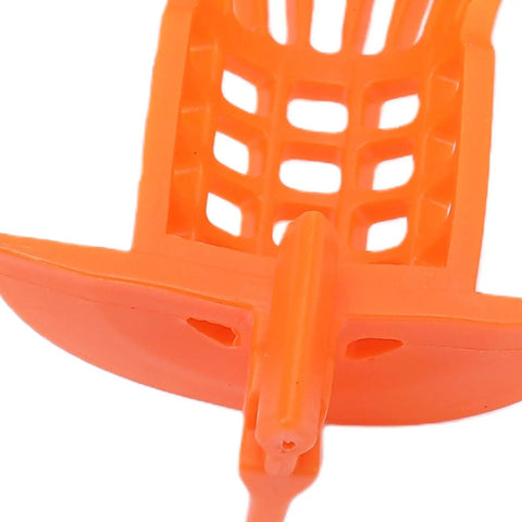 Pwshymi Bathtub Drain Hair Catcher with Innovative Handle in orange, close-up view highlighting the basket design.