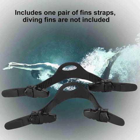 Fin Straps Adjustable Diving Straps For Outdoor And Indoor Water Sports Cozy Rubber Fins Straps 1 Pair Quick Fit And Secure