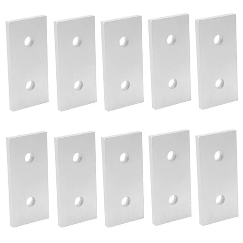 Aluminum Brace Bracket 10 Pack Two Hole Joining Plates For 2020 Aluminum Profiles Oxidized Finish 40mm X 18mm X 4mm