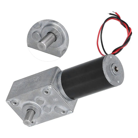 Built Like A Tank 12V DC Gear Motor With Hold Fast Self Locking Feature And Super Quiet Run, die cast aluminum casing.