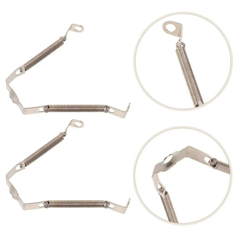Spring Loaded Tube Retainer Clips Five Pack For Guitar Amps And Vintage Audio Gear showing metal construction and detail
