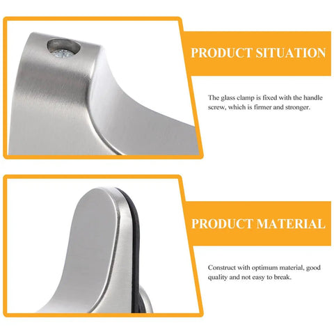 Close-up of Heavy Duty Adjustable Shelf Brackets Zinc Alloy For Wall Mount Floating Shelves with secure screw and silver finish.