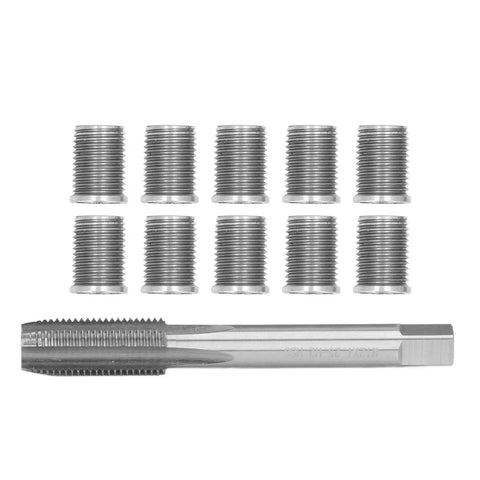 Top Grade M10x1.25 Thread Repair Tool Kit With Stainless Steel Tap And Inserts For Quick Engine Fixes Generators And Gas Pumps No More Replacing Parts, 10 inserts