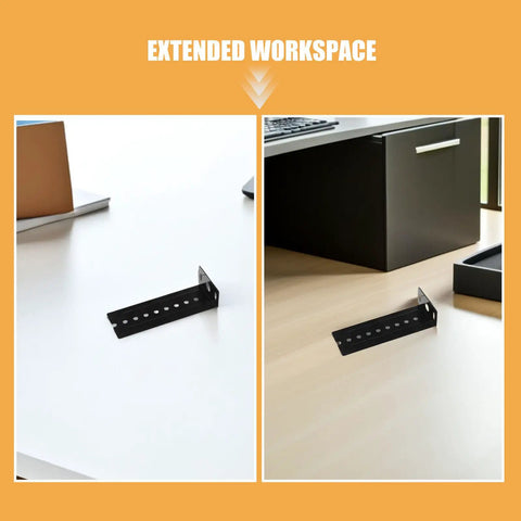 Rock Solid Under Desk Keyboard Drawer Slide Bracket featuring legit secure fit and buttery smooth gliding view on two desks.