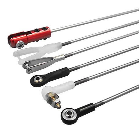 M2x150mm Pushrod Connector Stainless Steel Rod Linkage For RC Boat Car Airplane And Helicopter Five Pieces Easy To Bend Works With Micro Servos And Small Projects