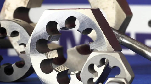 Close-up of M36 X 1.5 Carbon Steel Hex Rethreading Die For Repairing Damaged And Rusty Threads, showing hexagonal shape and threads