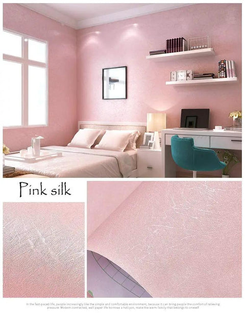 Pink Silk Textured Peel And Stick Wallpaper For Bedroom Self Adhesive Removable Wall Cover Waterproof 15.7 Inch Wide 118 Inch Long Ideal For Girls Room Drawer Liners And Closet Makeovers in styled bedroom