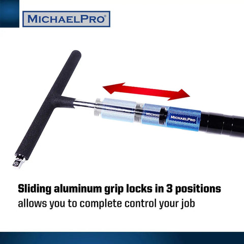 Adjustable T Handle Speed Wrench Set For Quarter Inch And Three Eighth Inch Drives With Two Way Square Drive Spinner Handle