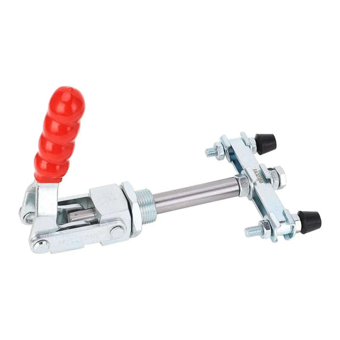 Push Pull Clamp Double Headed Toggle Clamp With 65.5mm Stroke And 318kg Clamping Force, iron body and rubber heads, side view