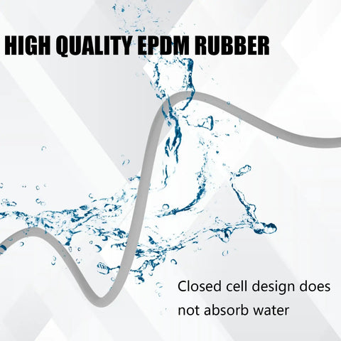 Built Tough Backer Rod Epdm Rubber Foam Caulk Saver 1/4 Inch Diameter By 16 4 Feet Grey showing water resistant properties.
