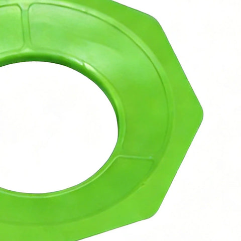 Close-up of a green ergonomic polymer stand from the Straight Up Top Tier Bowling Ball Sanding Pad Holder Two Pack.