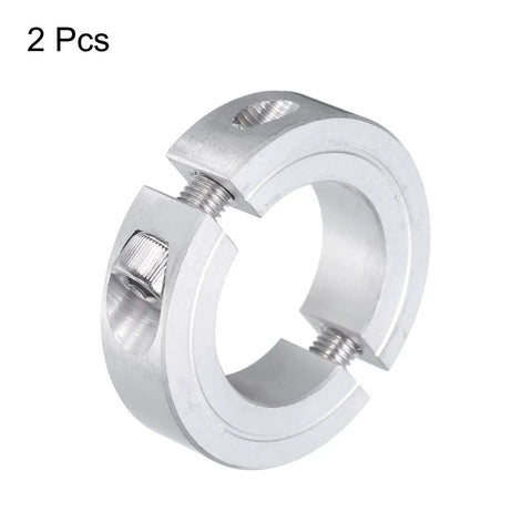 Two Pack Clamp On Shaft Collar For 1 1/8 Inch Shaft, Two Piece Clamping Collar With 1 7/8 Inch Outer Diameter And 1/2 Inch Thick