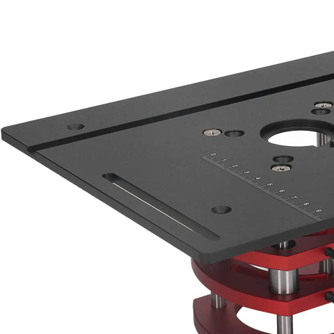 Straight Shooter Router Table Lift System With Firm Fix Grip For Universal Router Bases 64 To 66 Mm DIY Woodworking fixture side view