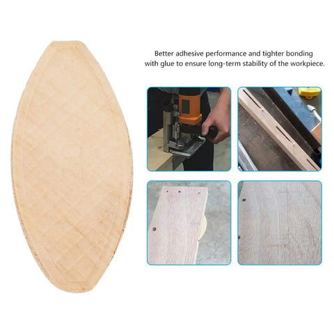 100 Pack Beech Wood Biscuits Size 20, 56 X 23 X 4 Mm, Sturdy Solid Wood For Clean, Tight Joints, DIY Friendly, Great For Cabinets