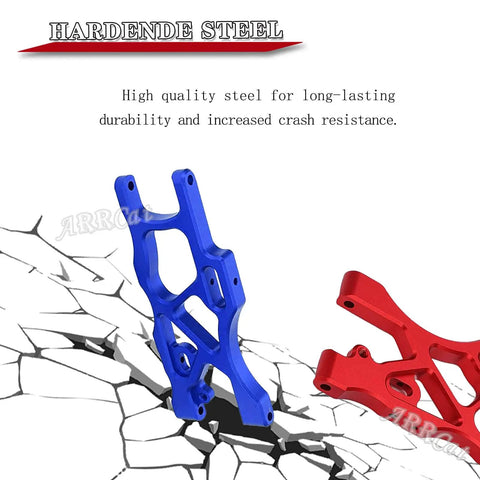 Front And Rear Suspension A Arms For One Seventh Mojave 6S BLX Aluminum Lower And Upper Swing Arm Set Red Six Piece Upgrade