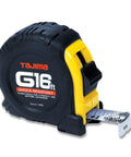 Rugged 16 Foot Tape Measure With 1 Inch Wide Blade, G-Series Construction, Shock Resistant Case, Model G-16BW displayed