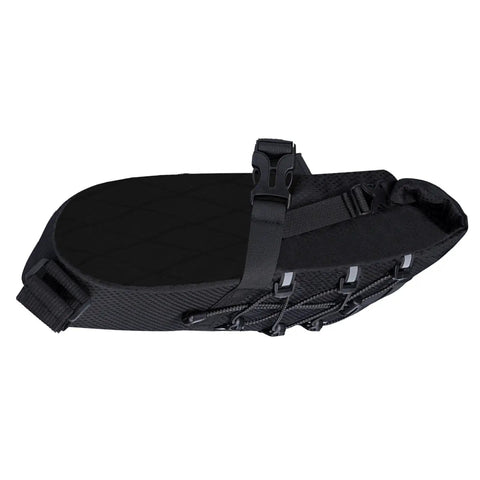 Side view of Rainproof 5.8L Bike Saddle Bag with Expandable Storage and Reflective Straps, Polyester Nylon Construction