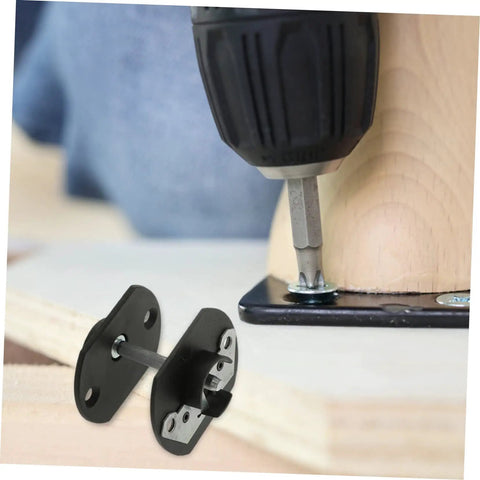 Top Shelf Pin Style Sectional Sofa Connectors Heavy Duty Couch Brackets during assembly with a power drill.