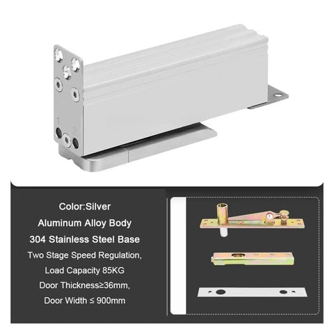 Upgrade Your Space With These Sick 360 Degree Rotary Pivot Hinges. Silver aluminum alloy body with stainless steel base.