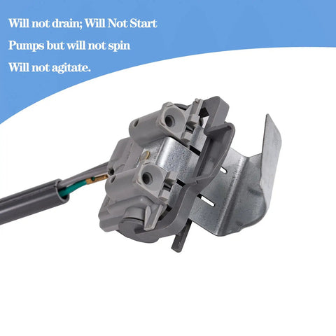 Washer Lid Switch Replacement With Three Wire Lead For Kenmore 70 Series, 80 Series And 90 Series Washers, showing metal shield