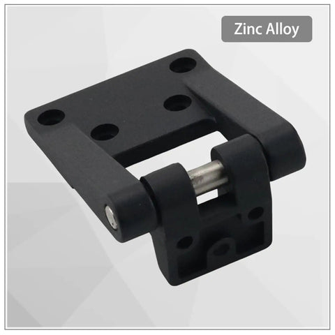 Zinc Alloy Black External T Shaped Corner Rotary Distribution Box Cabinet Door Hinge 1 Piece Close-Up View