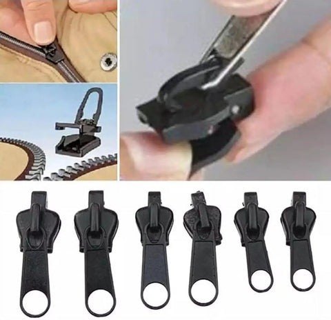 12 Pack Universal Black Zipper Sliders Replacement Kit For Jackets Bags And Gear Quick Fix Easy Install Durable Fasteners