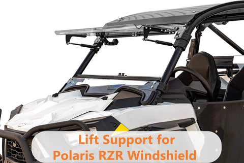 Kickass Front Windshield Gas Lift Strut Replacement For All Terrain Ride featuring heavy-duty support in black for Polaris RZR.