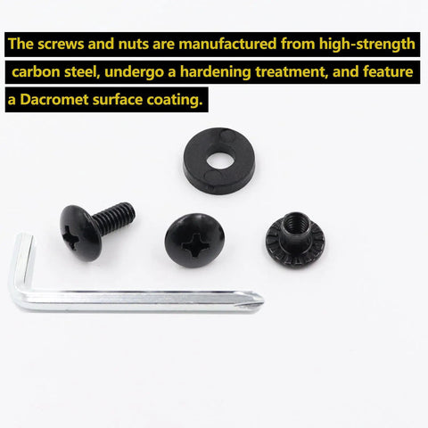 96-Piece Beefy Black Chicago Screws For Leather And Kydex Holsters And Knife Sheaths, Size 8-32 By 1/4 And 3/8 Inch, components shown
