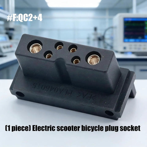 Electric Scooter Charging Connector Socket With Copper Pin Power Port And Insulated Housing For E-Bike Repair Parts Battery