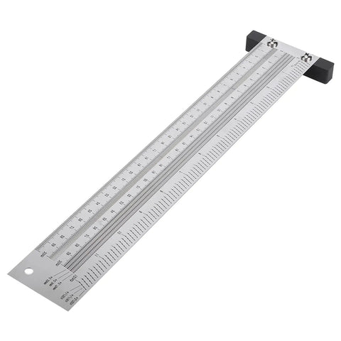 Stainless Steel Metric Marking Ruler For Woodworking High Precision Scribing Gauging Tool Anodized Surface Pro Grade T Square 12 Inch