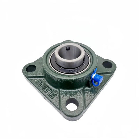 Heavy Duty Four Hole Flange Bearing Unit UCF305 UCF306 Series Fits 14 To 19mm Shafts green steel housing with centered insert