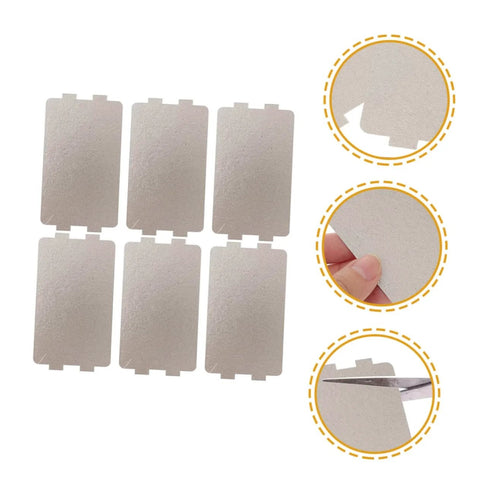Six Piece Microwave Mica Sheet Waveguide Cover Set For Ovens, heat resistant insulation, cut to size, flame retardant material