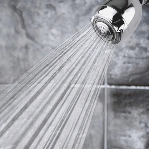 Earth Showerhead With 1.75 GPM Flow, Low Flow Chrome Fixed Shower Head With Three Spray Modes For Water And Energy Savings