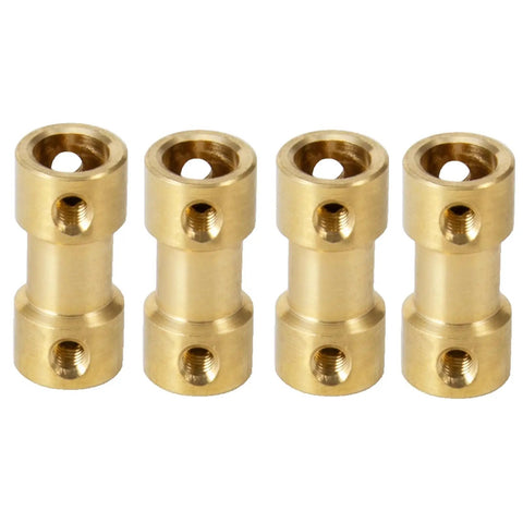 Five Pack 5Mm To 6Mm Bore Rigid Brass Shaft Coupling Motor Connector For Precise Machine Linkage Beefy Fit Premium Quality Shaft Joint