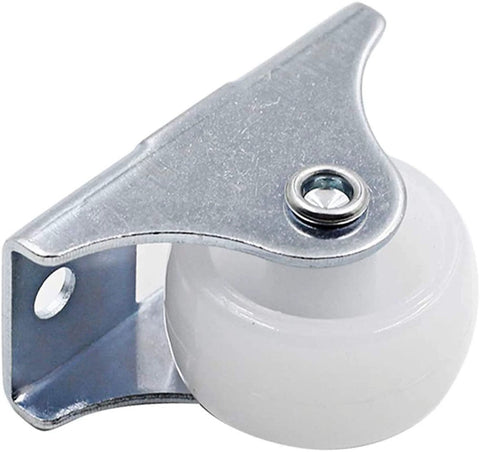 1-inch rigid caster wheel with metal top plate, durable and non-swivel for furniture and carts.