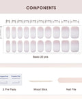 Components of Semi Cured Gel Nail Strips Real Gel Shield For Brittle Nails Waterproof Long Lasting Easy Peel Off Removal set
