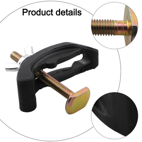 Heavy Duty Bow Clamp For CNC Engraving Machine T Slot Compatible With 80 And 100mm Aluminum Profiles Sturdy steel build with threaded bolt detail.