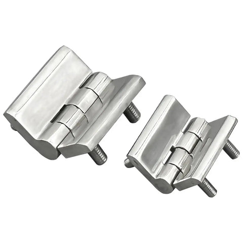 Heavy Duty Stud Screw Hinge for Industrial Machinery and Equipment Box Door 40x40mm Corner Bracket Locking Hinge Kit Bright Finish