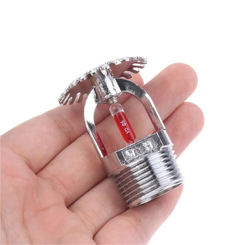 Premium Fire Sprinkler Head With Spray Nozzle For Fire Extinguishing System Protection 20mm Upwards Connection close-up in hand.