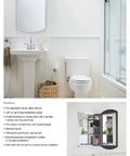 Bathroom with Archer Aluminum Space-Saving Single-Door Bathroom Medicine Cabinet With Mirror, 20-Inch Wide By 31-Inch High, recessed mount