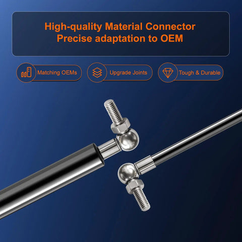 Kickass Front Windshield Gas Lift Strut Replacement For All Terrain Ride featuring durable ball stud connectors and OEM adaptation.