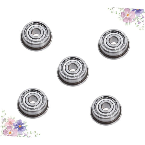 Solid 5 Pack Ball Bearing Extruder Swap For 3D Printers Fatigue Resistant Replacement Pulleys Gears silver bearings.